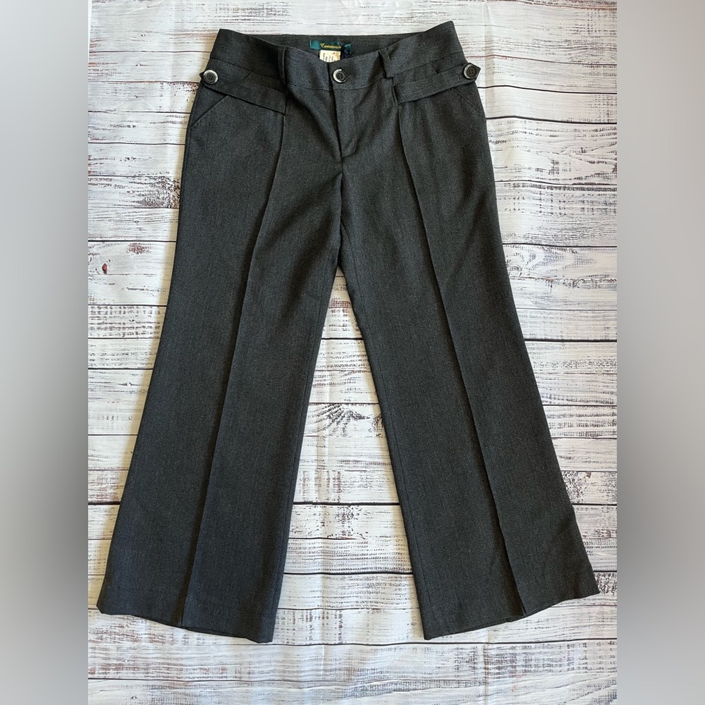 Anthropologie Cartonnier grey/black Herringbone Pants trousers  size 10 NWT